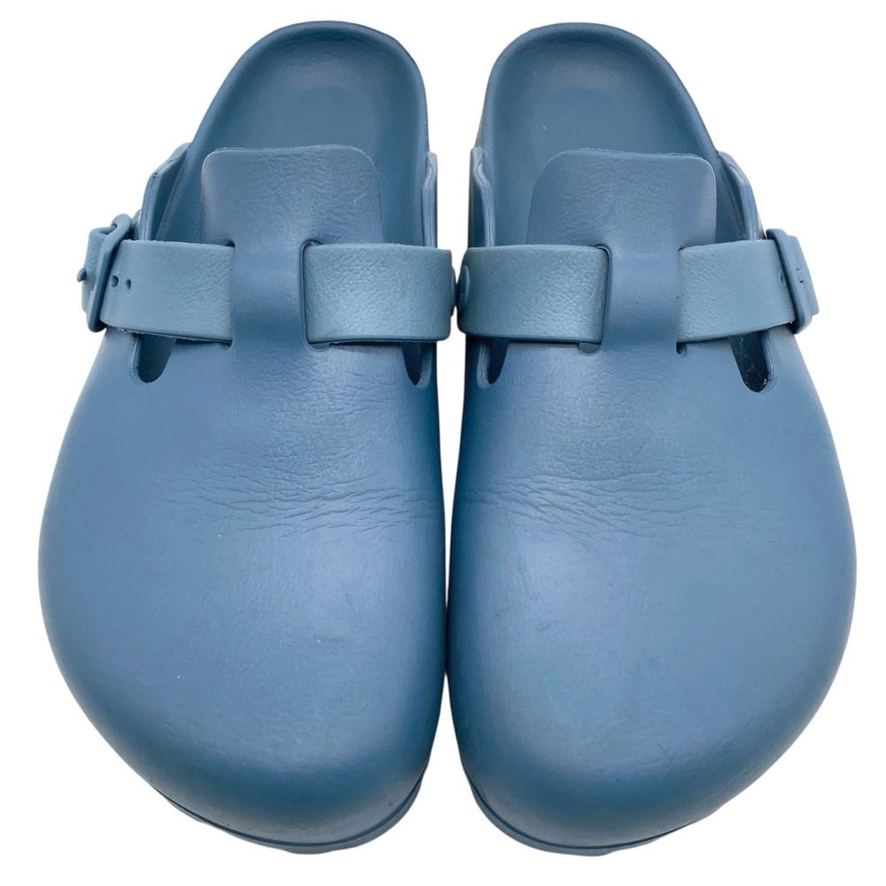 Birkenstock Essentials Boston Mule Sz 8 Blue EVA Flat Slip On Comfortable Casual - Picture 4 of 9